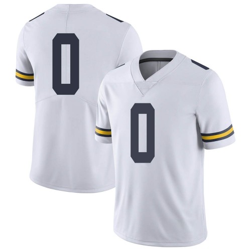 Giles Jackson Michigan Wolverines Youth NCAA #0 White Limited Brand Jordan College Stitched Football Jersey RRU1554FE